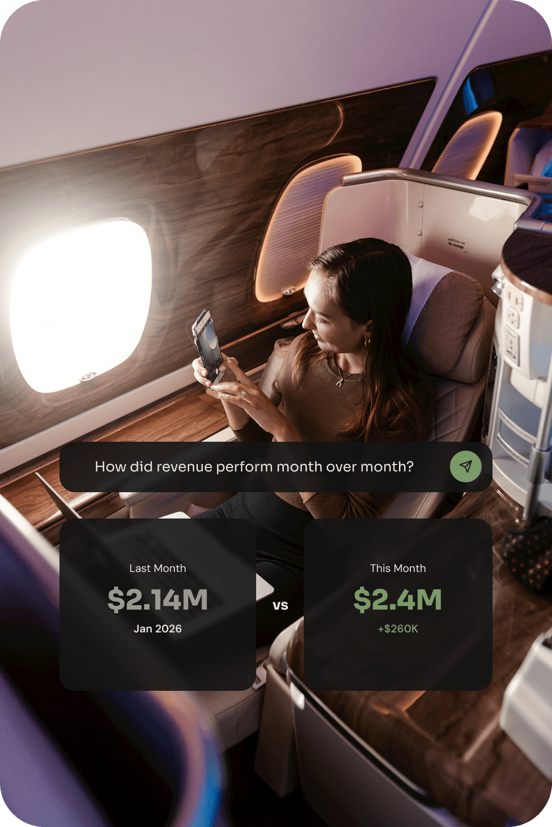 Reviewing revenue trends in first class